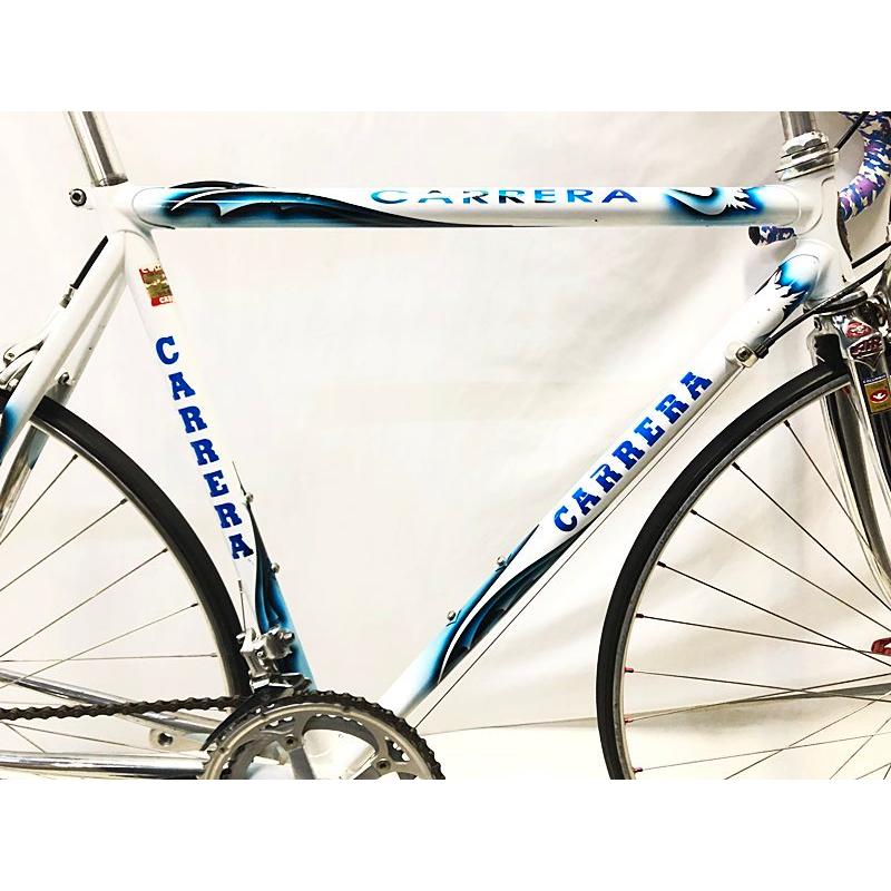 カレラ 訳アリ CARRERA クロモリ ロードバイク -- ホワイト カレラ 訳アリ CARRERA クロモリ ロードバイク -- ホワイト
