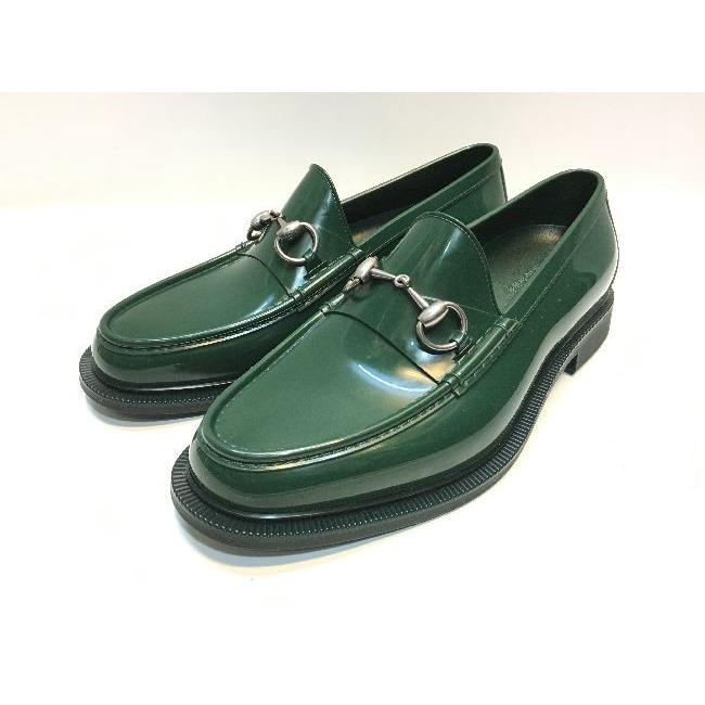GUCCI レインシューズ　ラバーホースビットローファー　エナメル GUCCI（グッチ） SALE【新品同様】GUCCI ビットローファー ラバー