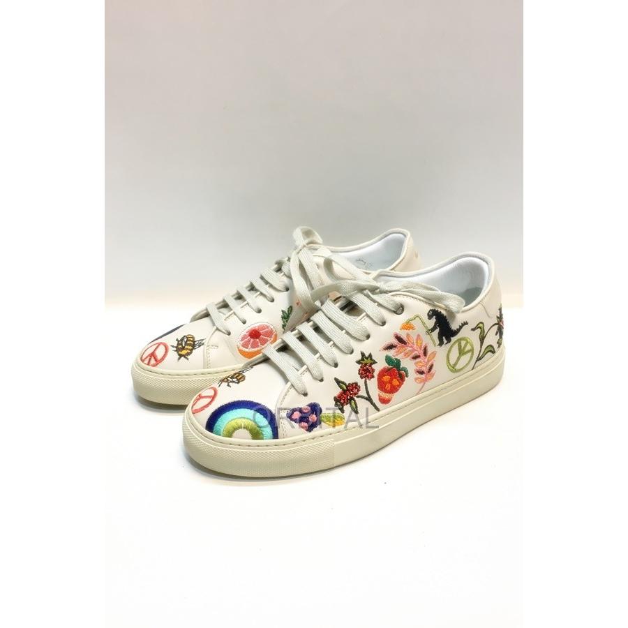 代官山 Paul Smith ポールスミス レザー 刺繍スニーカー グレージュ マルチカラー 38 レディース 定価4万位 Dky Sh Cycle Paradise 通販 Yahoo ショッピング