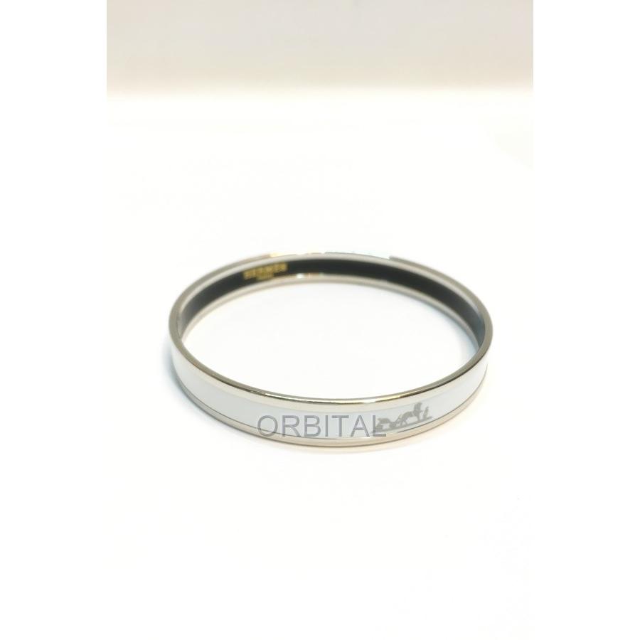 HERMES エルメス カレーシュPM シルバー 白 エナメル