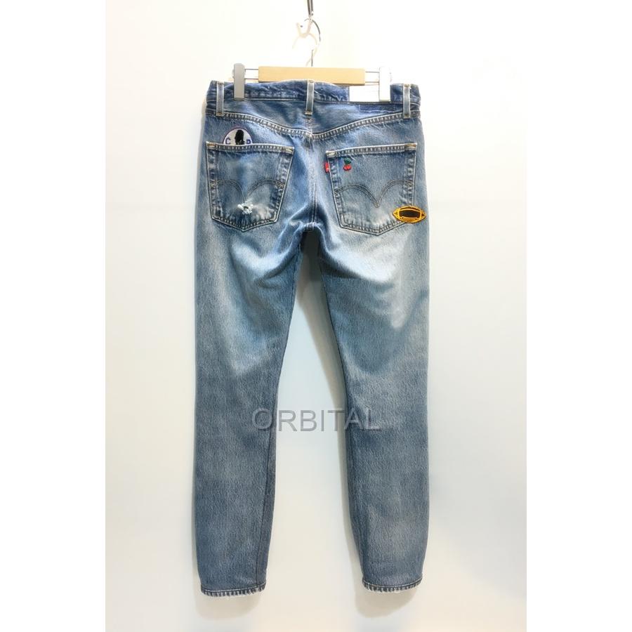 代官山 Re Done リメイク ワッペン デニムパンツ ジーンズ ライトブルー W26 レディース ボトムス リーバイス Levi S Dky Ls Cycle Paradise 通販 Yahoo ショッピング