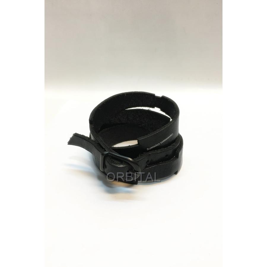 MA_JULIUS 代官山)JULIUS ユリウス レザーブレスレット 3連 ブラック 