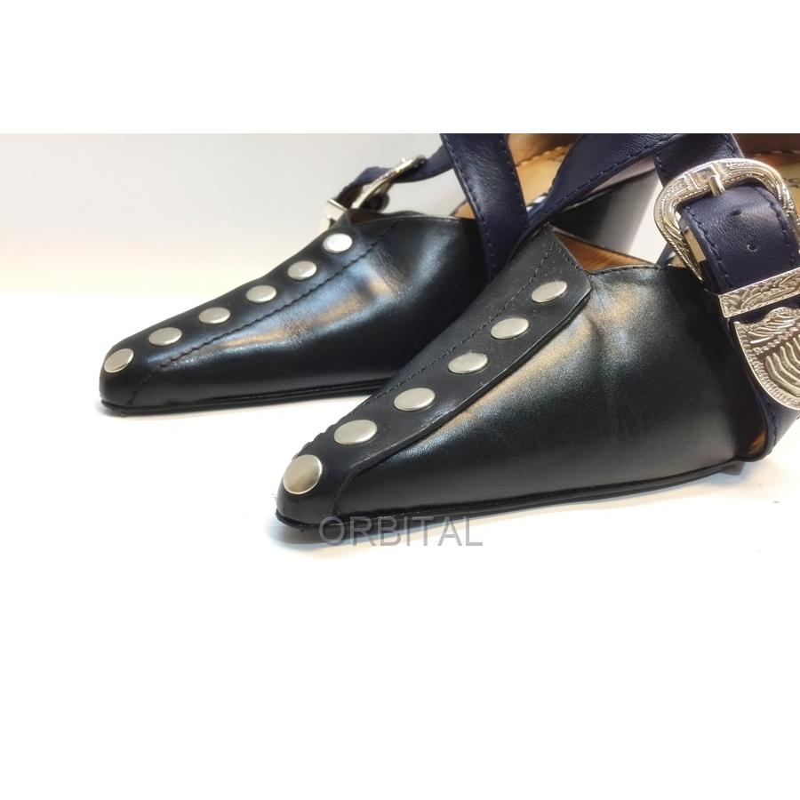 代官山) トーガ プルラ TOGA PULLA クロスストラップ チャンキーヒール 
