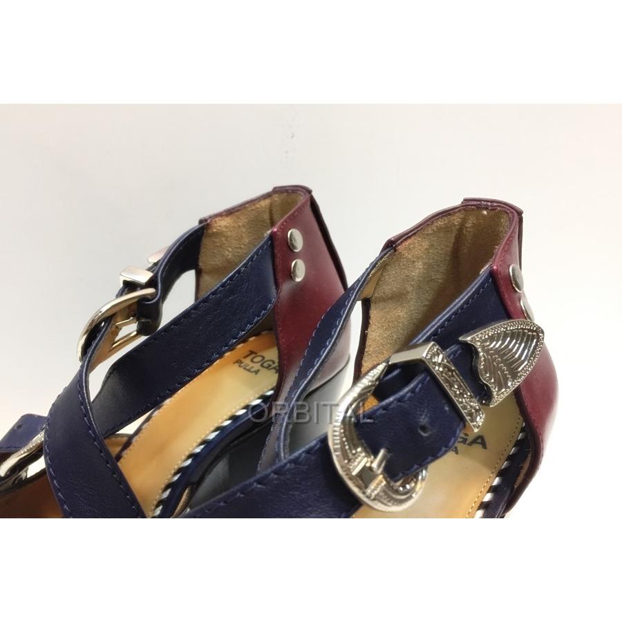 TOGA PULLA 代官山) トーガ プルラ クロスストラップ チャンキーヒール 