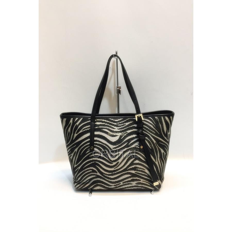 JIMMY CHOO 代官山)JIMMY ジミーチュウ ゼブラ柄 ミニトートバッグ 