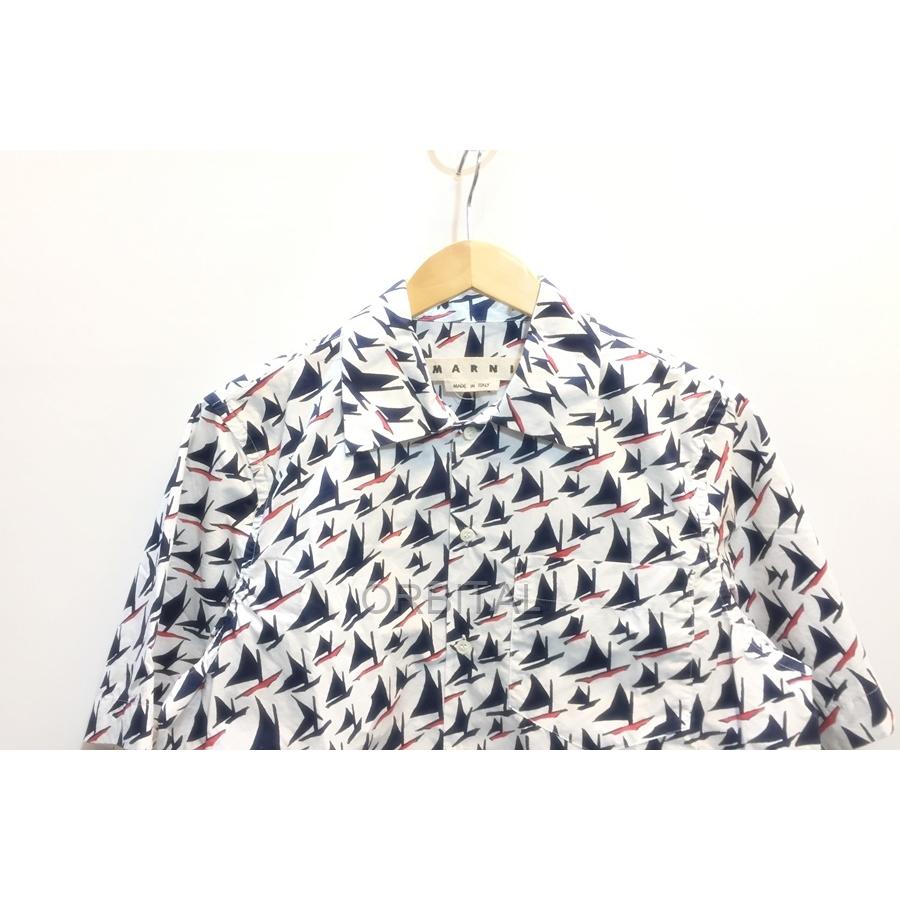 MARNI 代官山) マルニ 18SS S/S SPORT SHIRT ヨット柄 オープン MARNI 代官山) マルニ 18SS S/S SPORT SHIRT ヨット柄 オープン