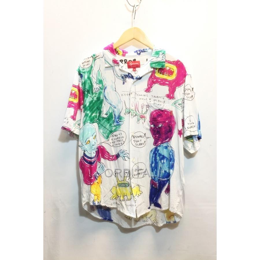 Supreme 半袖シャツ M Daniel Johnston Rayon 白 Supreme 半袖シャツ M Daniel Johnston Rayon 白（Supreme