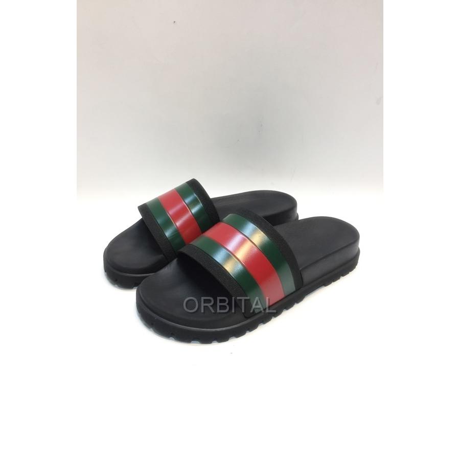 代官山)GUCCI グッチ ラバーメンズ スライドサンダル ブラック サイズ9 