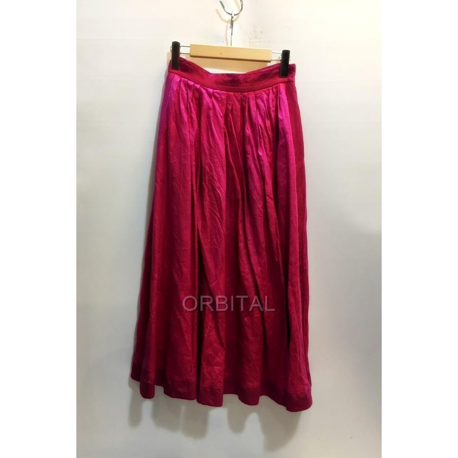 代官山)ebure エブール リネン ギャザーロングスカート サイズ36  