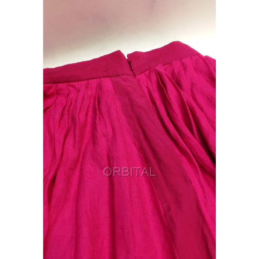 代官山)ebure エブール リネン ギャザーロングスカート サイズ36  