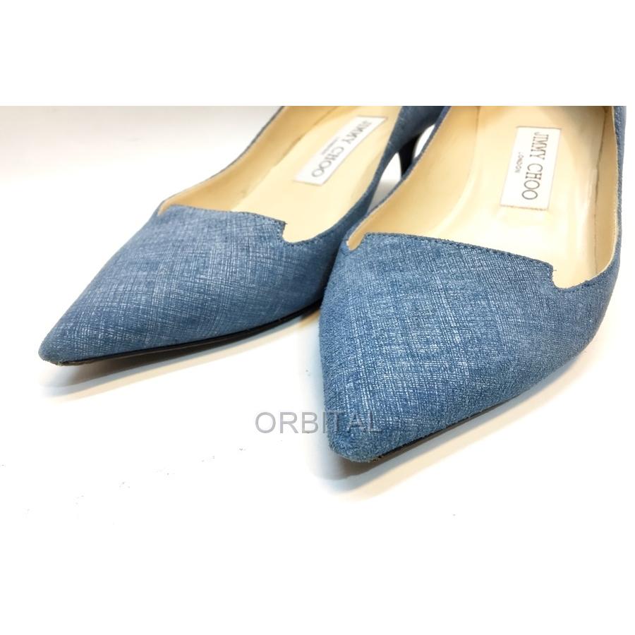 代官山) JIMMY CHOO ジミー チュウ デニム風 インディゴ 