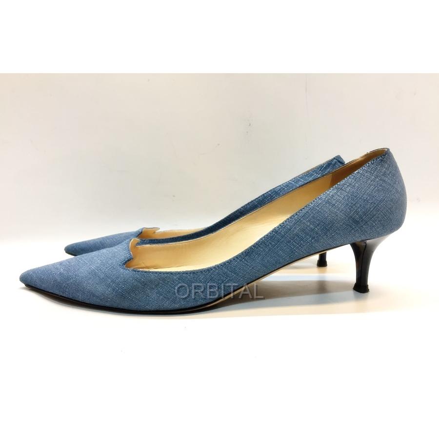 代官山) JIMMY CHOO ジミー チュウ デニム風 インディゴ 