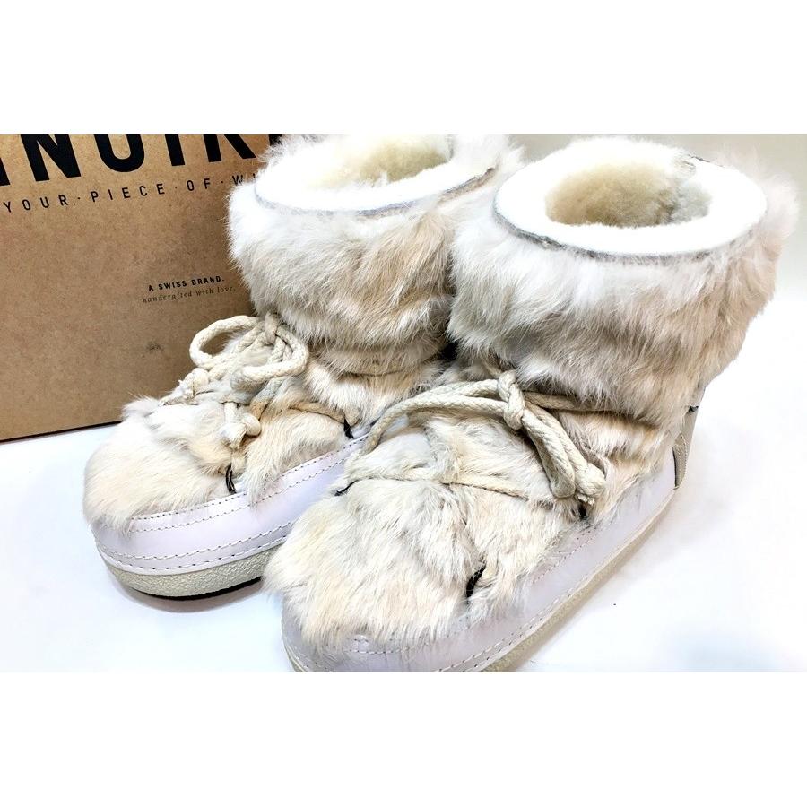 経堂) イヌイキ INUIKII ラビットファー ムートンブーツ スニーカー 38  