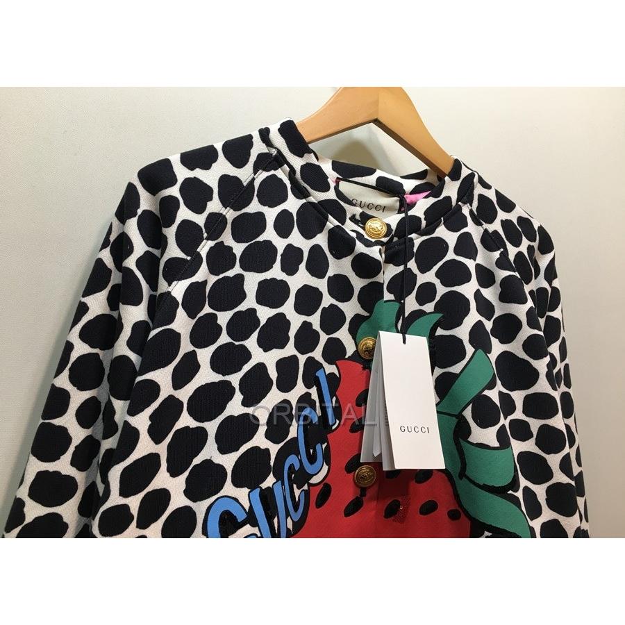 春のコレクション経堂) 19SSモデル GUCCI ストロベリー柄 スウェット地