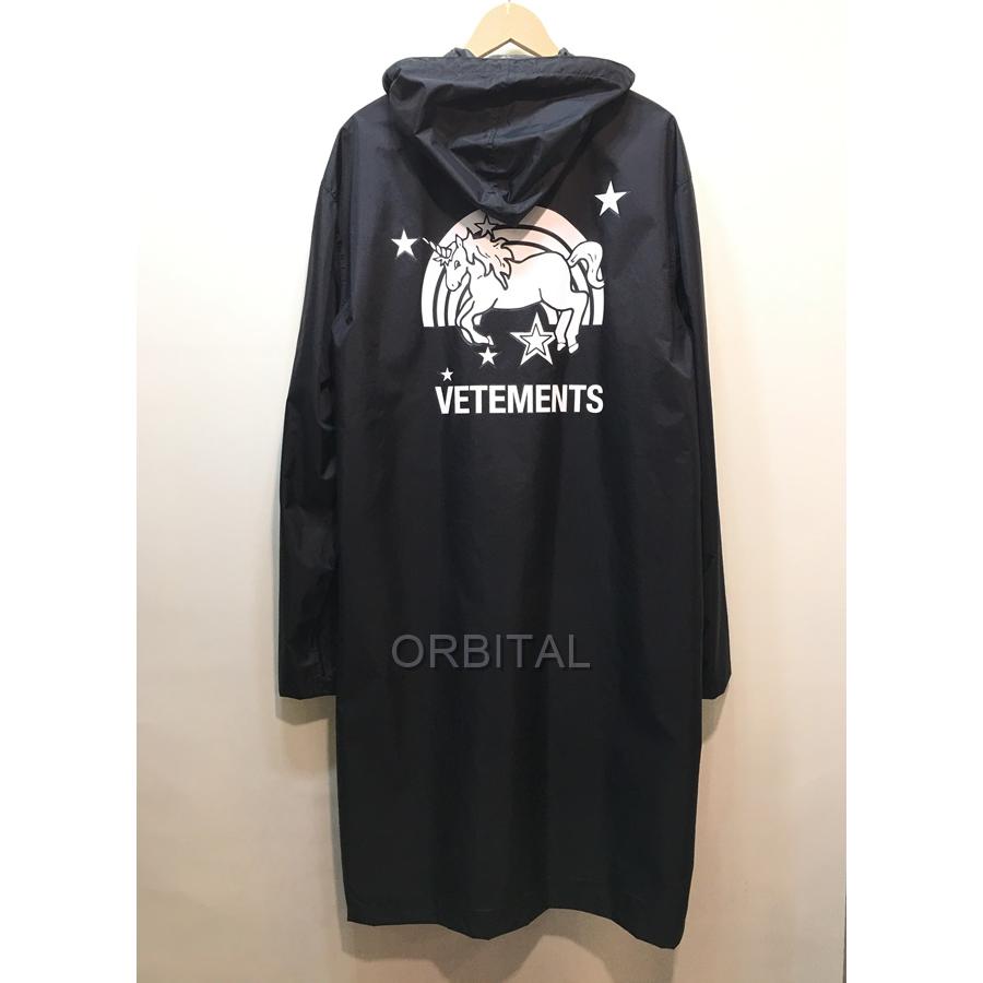 経堂) ヴェトモン VETEMENTS ユニコーン プリント レインコート ユニ 