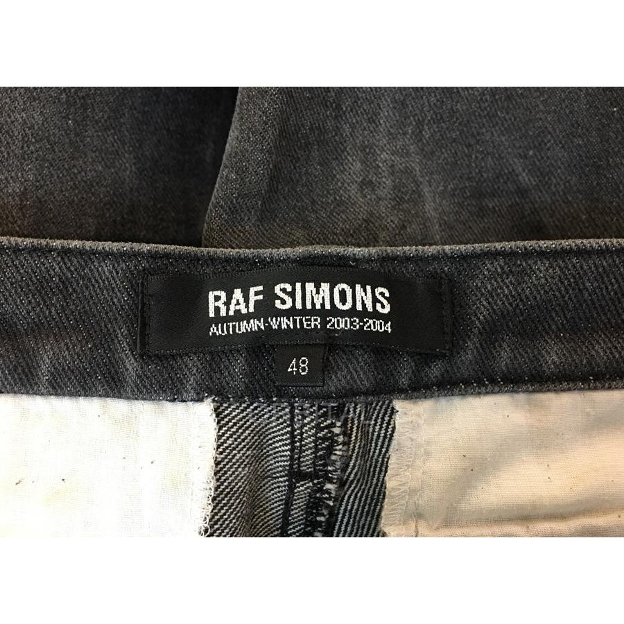 RAF SIMONS 経堂) ラフシモンズ ワイド ブラック デニムパンツ RAF SIMONS 経堂) ラフシモンズ ワイド ブラック デニムパンツ