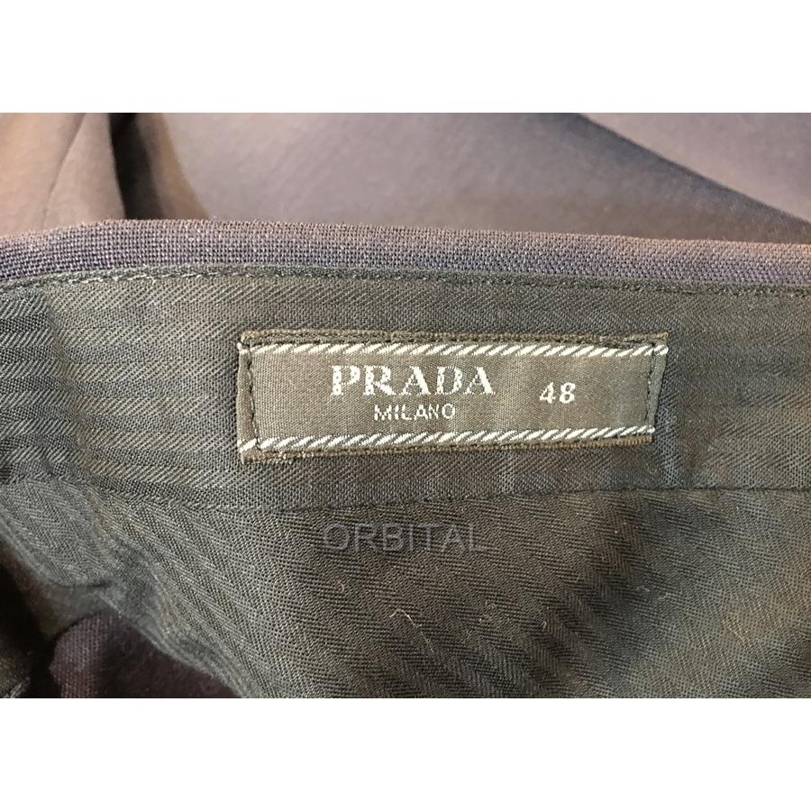 PRADA 経堂) プラダ ステッチワーク スラックス パンツ サイズ48 PRADA 経堂) プラダ ステッチワーク スラックス パンツ サイズ48