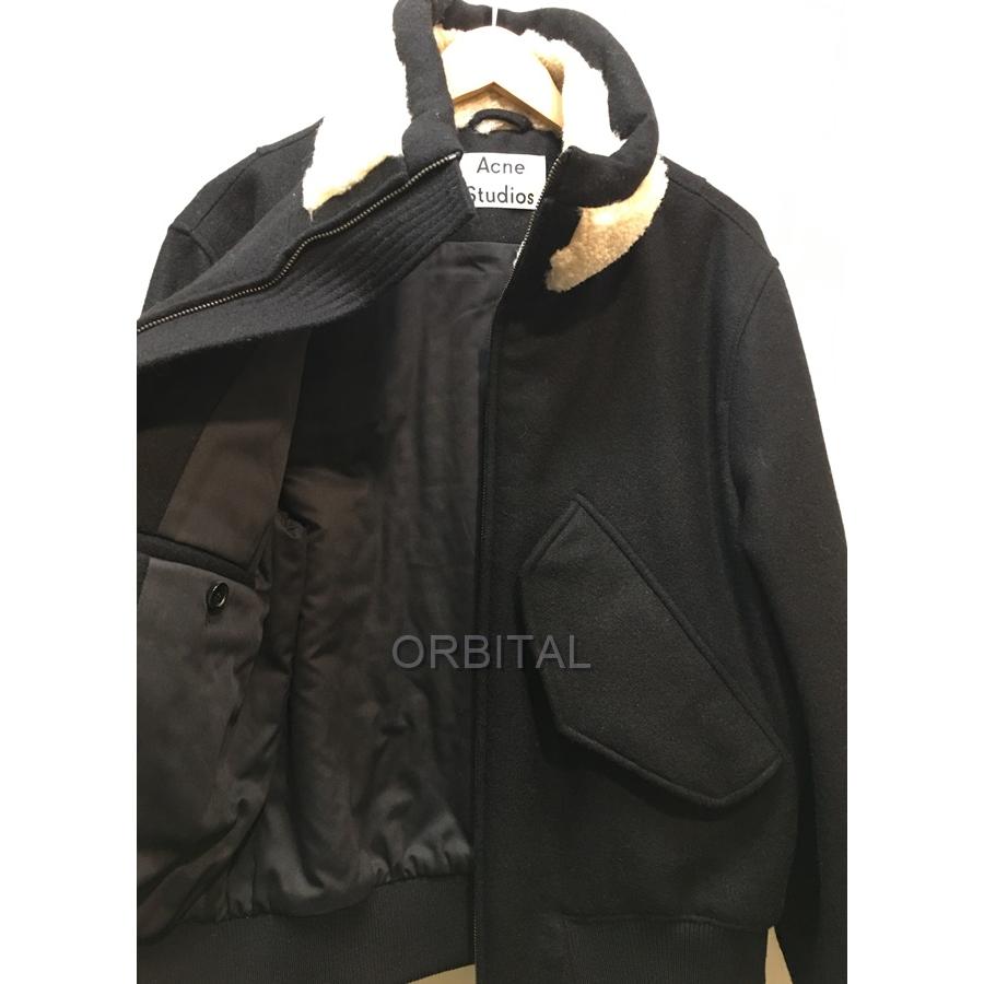 ACNE 経堂) アクネ Acne MUTT PAW17 ボア衿 ブルゾン サイズ48 S ACNE 経堂) アクネ Acne MUTT PAW17 ボア衿 ブルゾン サイズ48 S