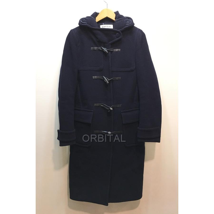 Yoaay18】ENFOLD ネイビー ダッフルコート 38 エンフォルド ダッフル