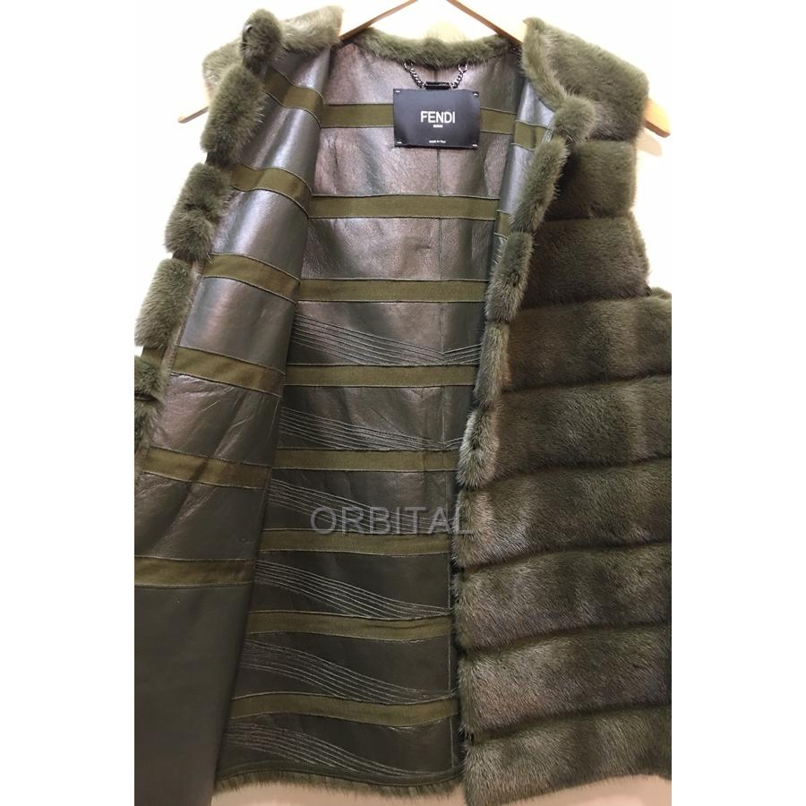 FENDI 経堂) フェンディ ミンクファー ベスト ロゴベルト 付 FENDI 経堂) フェンディ ミンクファー ベスト ロゴベルト 付