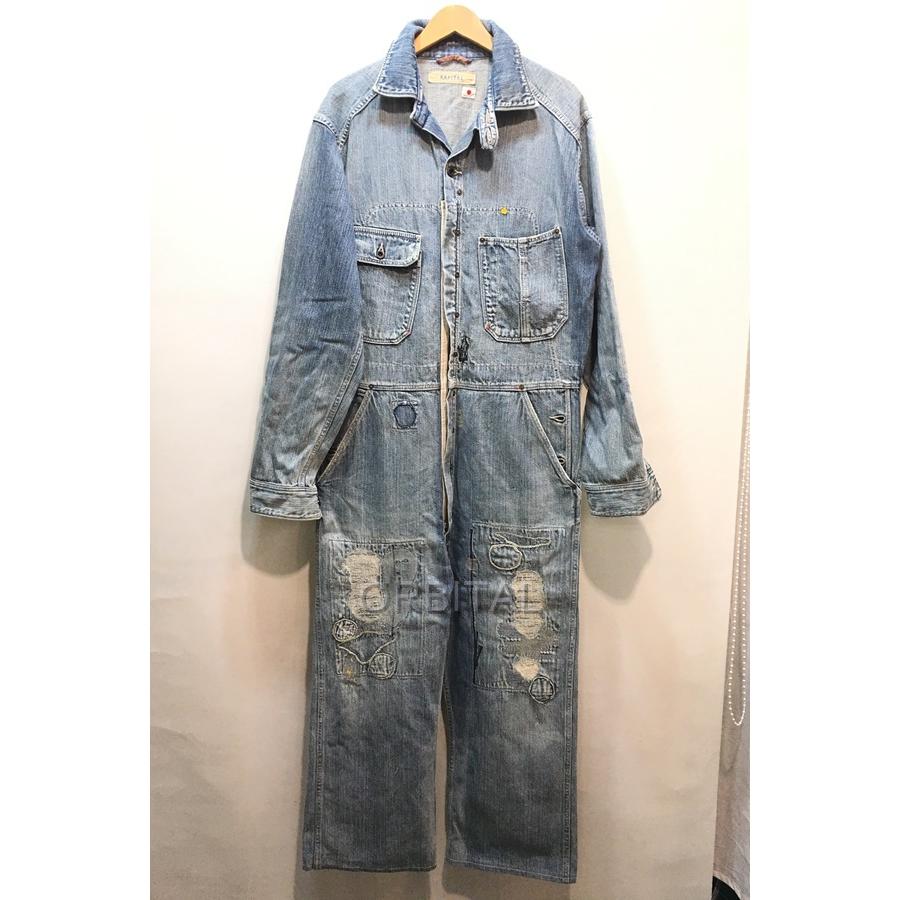 KAPITAL 経堂) キャピタル ビンテージ加工 デニム ツナギ 