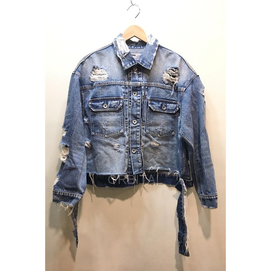 LEGENDA 経堂) レジェンダ ダメージ加工 クラッシュ デニムジャケット  