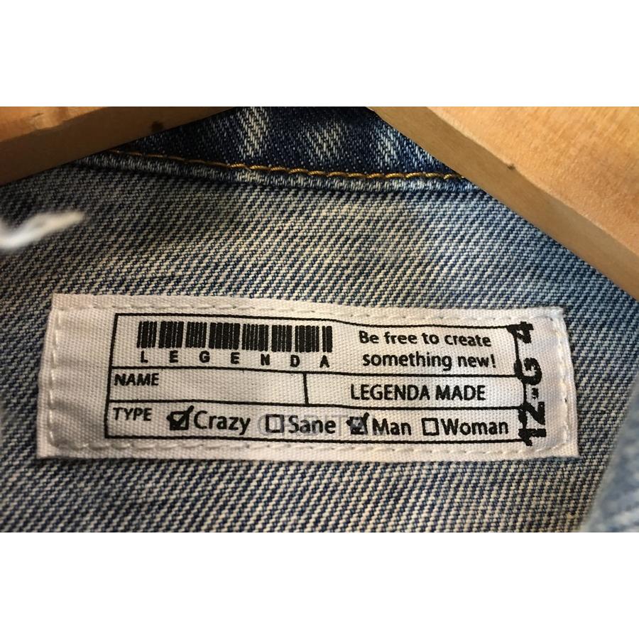 LEGENDA 経堂) レジェンダ ダメージ加工 クラッシュ デニムジャケット  