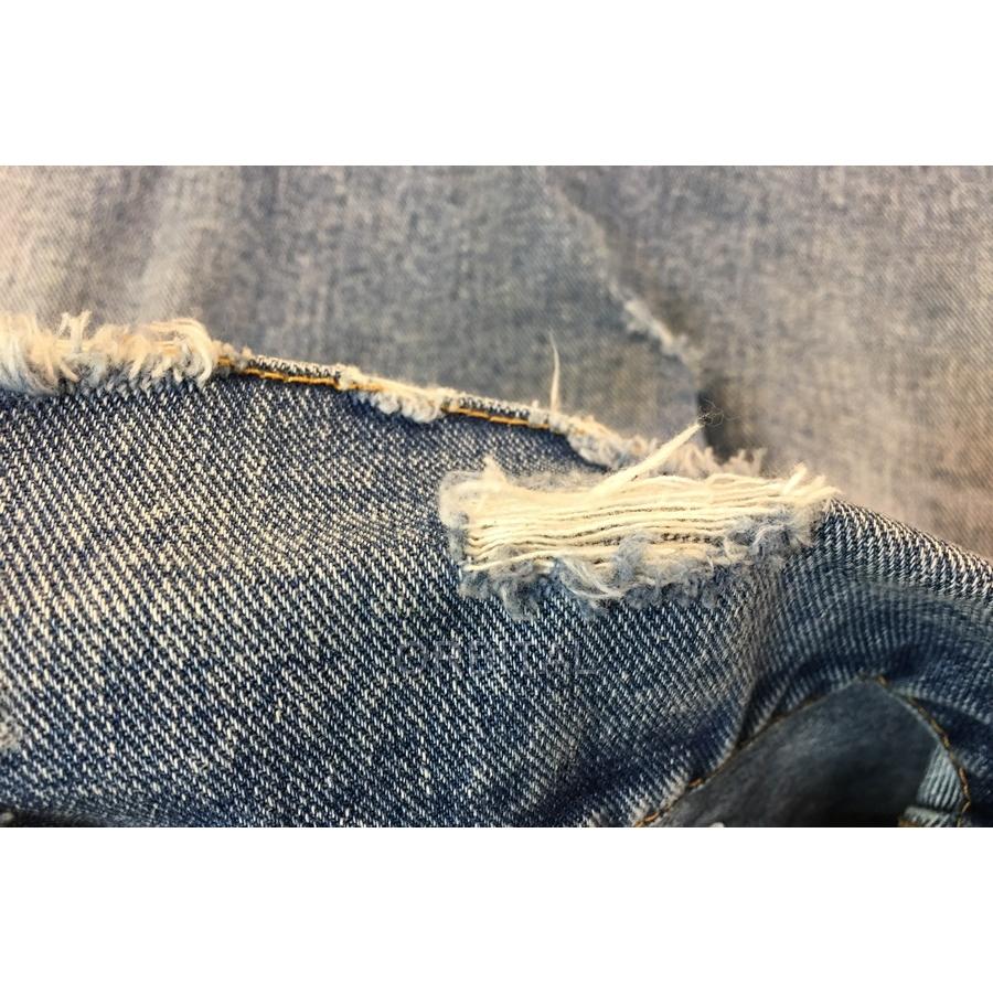 LEGENDA 経堂) レジェンダ ダメージ加工 クラッシュ デニムジャケット  