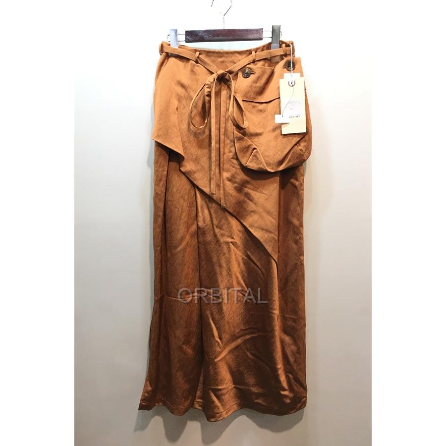 経堂) ナゴンスタンス nagonstans 20AW サテン エプロン スカート  