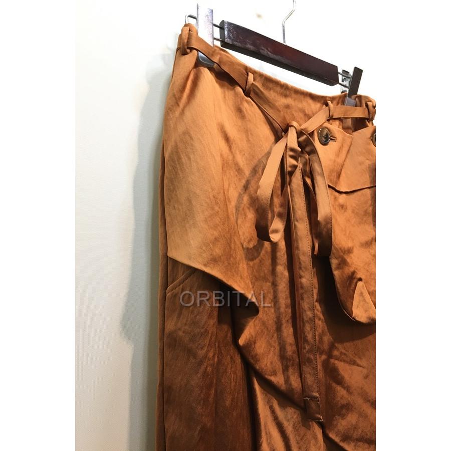 経堂) ナゴンスタンス nagonstans 20AW サテン エプロン スカート  