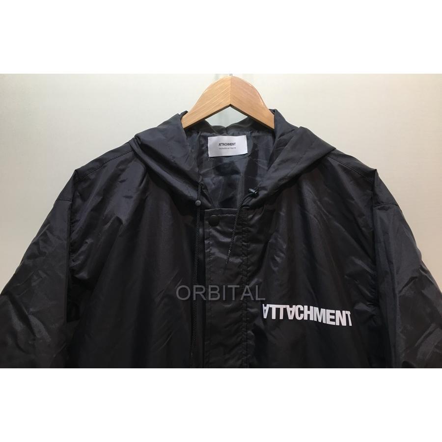 アタッチメントコートジャケット黒ブラックロングコート