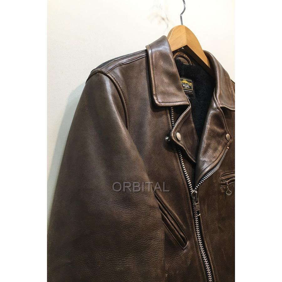WTAPS 経堂) ダブルタップス ボア レザー ライダース ジャケット WTAPS 経堂) ダブルタップス ボア レザー ライダース ジャケット
