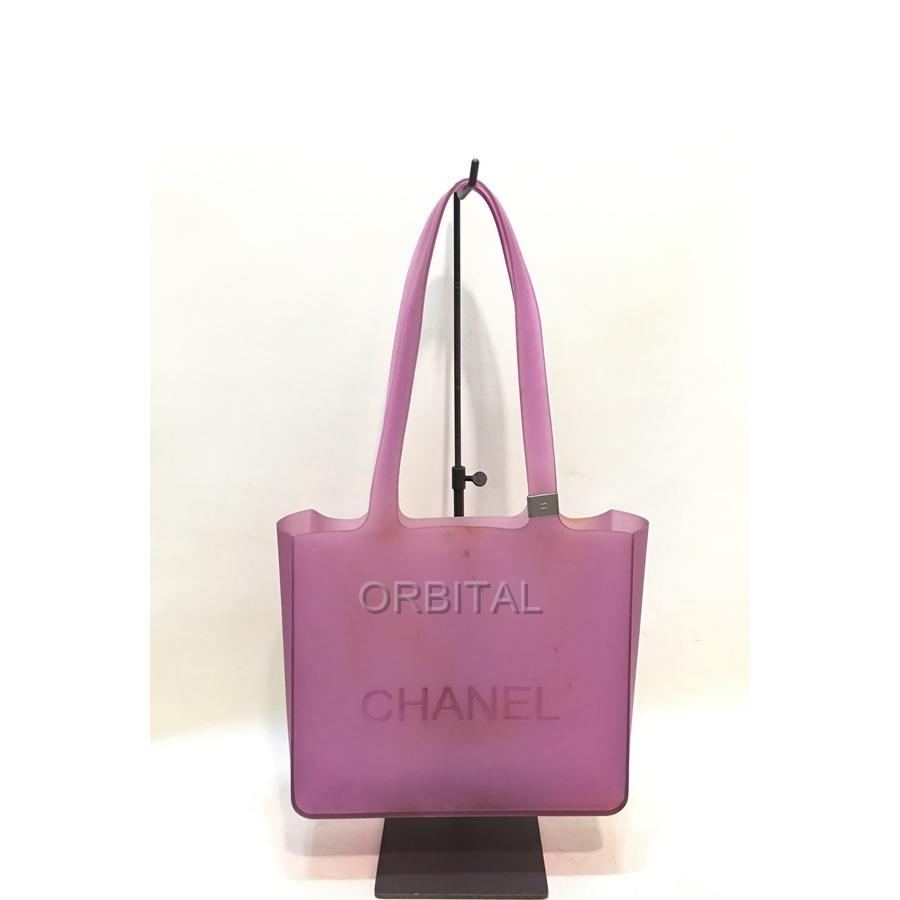 CHANEL 経堂) シャネル ラバー トートバッグ パープル レディース お 