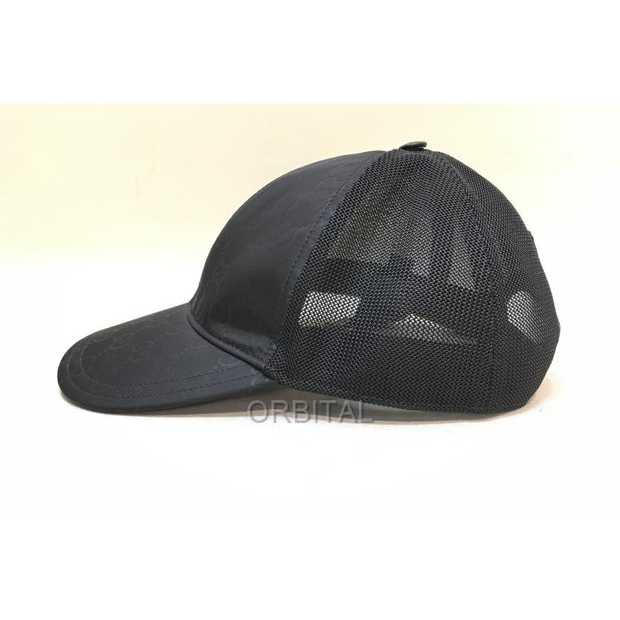 経堂) GUCCI グッチ GG柄 ハーフメッシュキャップ 帽子 ブラック 