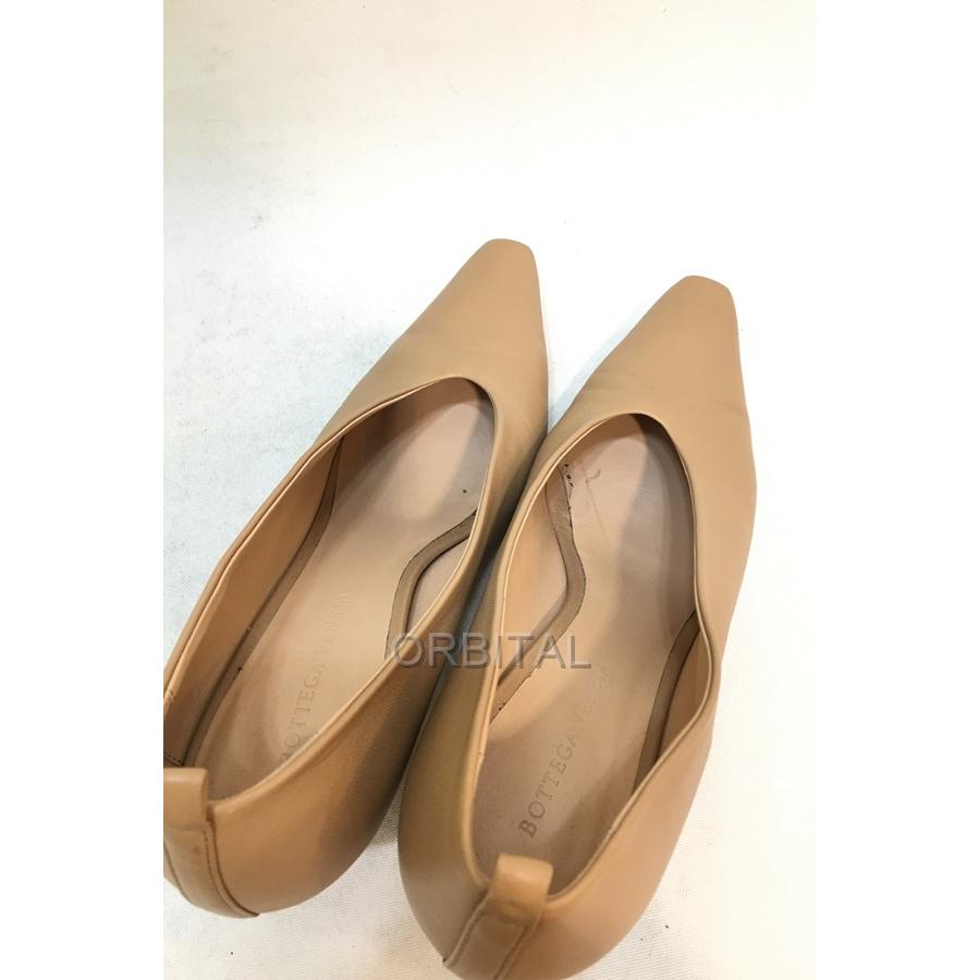 BOTTEGA VENETA 経堂) ボッテガヴェネタ Vカットレザーヒールパンプス 