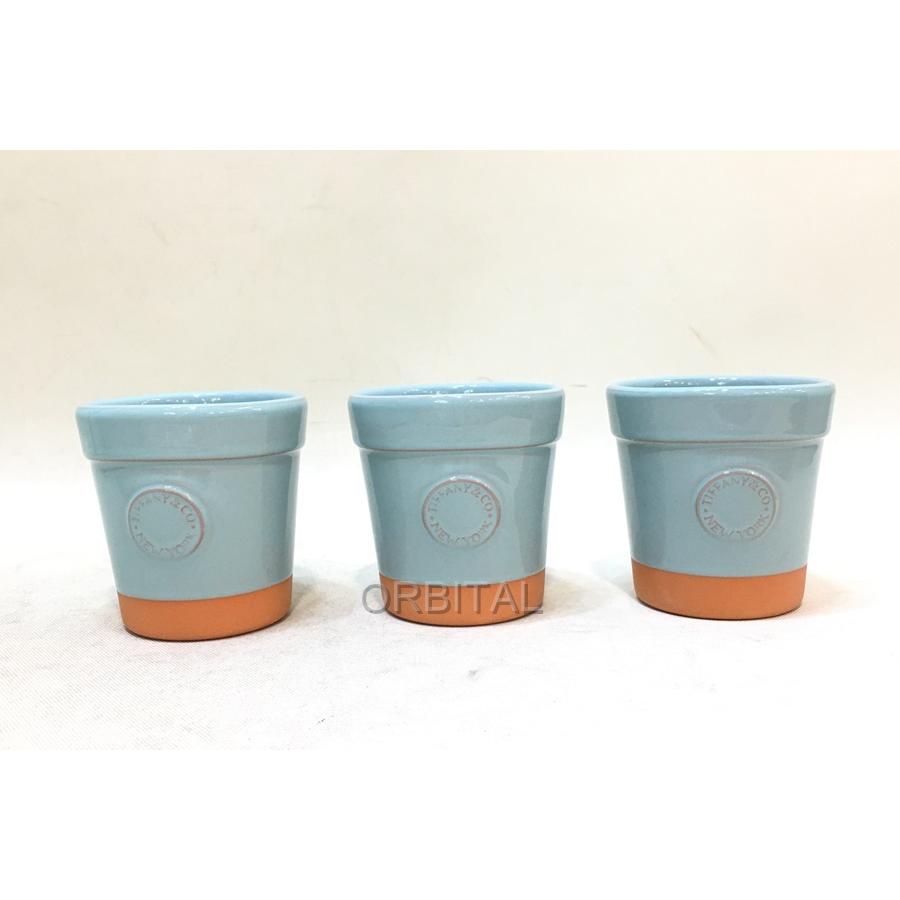 経堂) ティファニー TIFFANY＆Co 未使用 フラワーポット テラコッタ 3