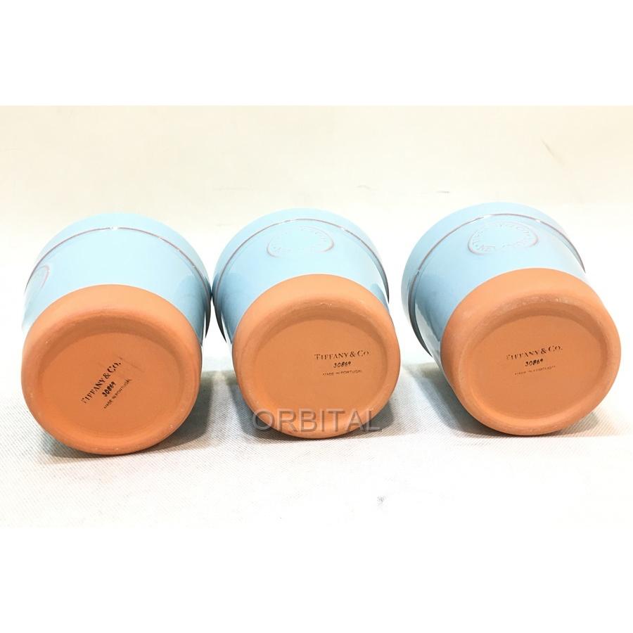 経堂) ティファニー TIFFANY＆Co 未使用 フラワーポット テラコッタ 3