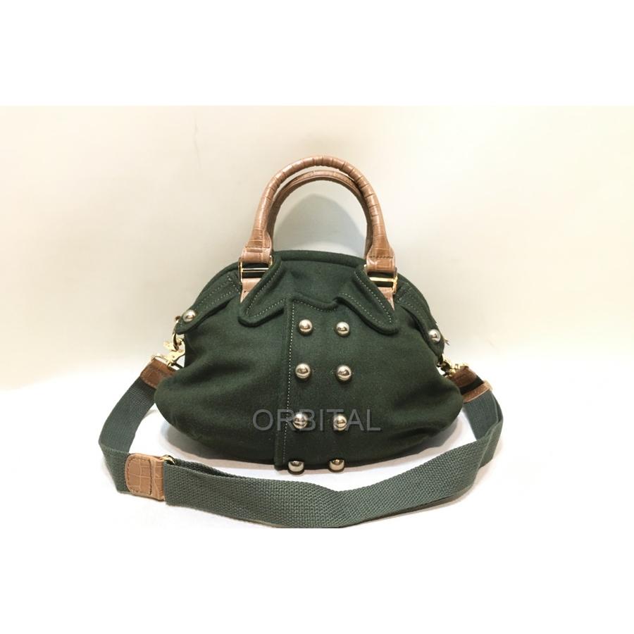 ブランド 経堂) muta ムータ Pコートバッグ 2WAY ウール×レザー 