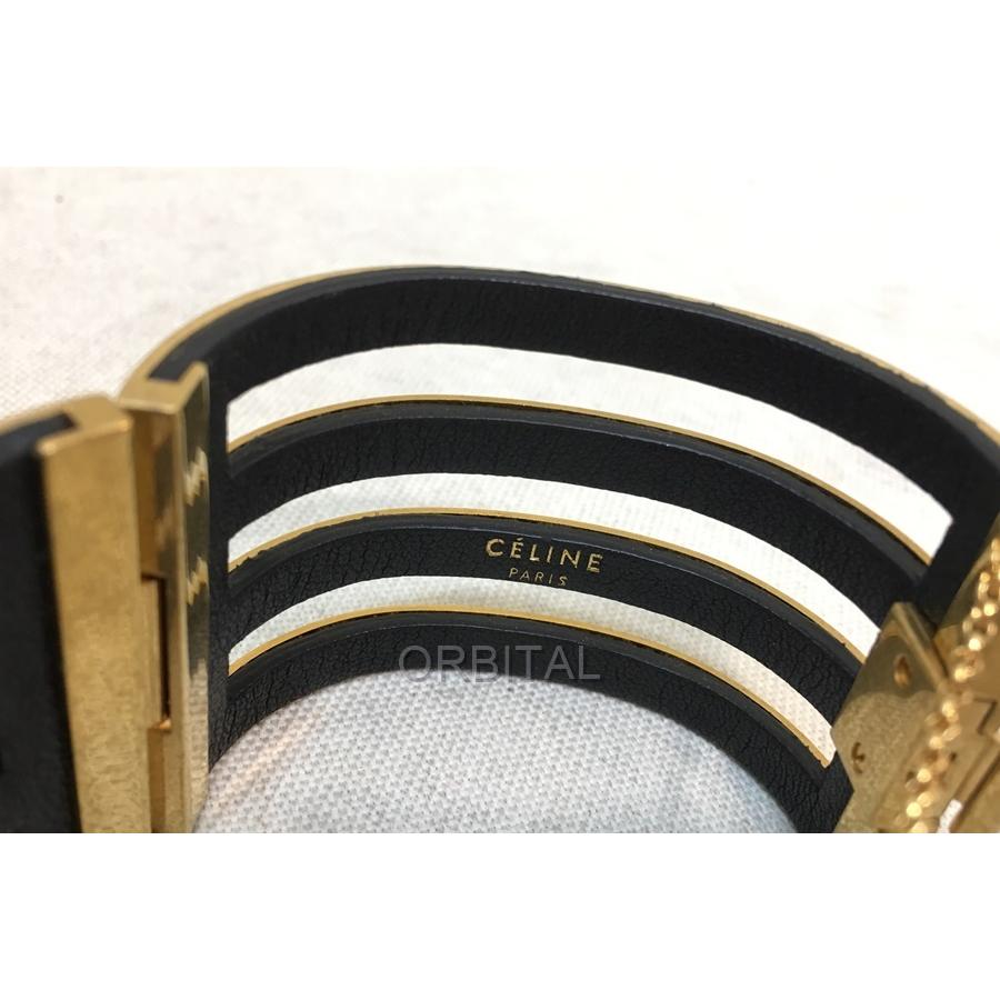 CELINE 経堂) セリーヌ マンシェット バングル ブレスレット 