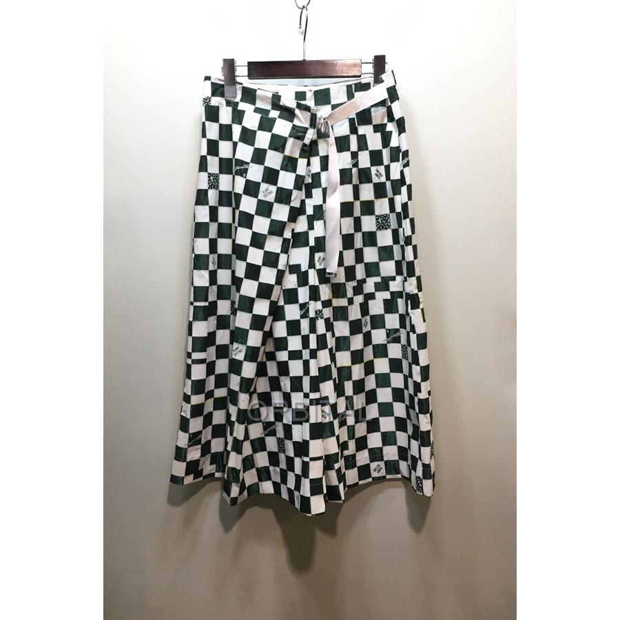 経堂) PONTI ポンティ チェック柄ワイドパンツ ラップパンツ ショート  