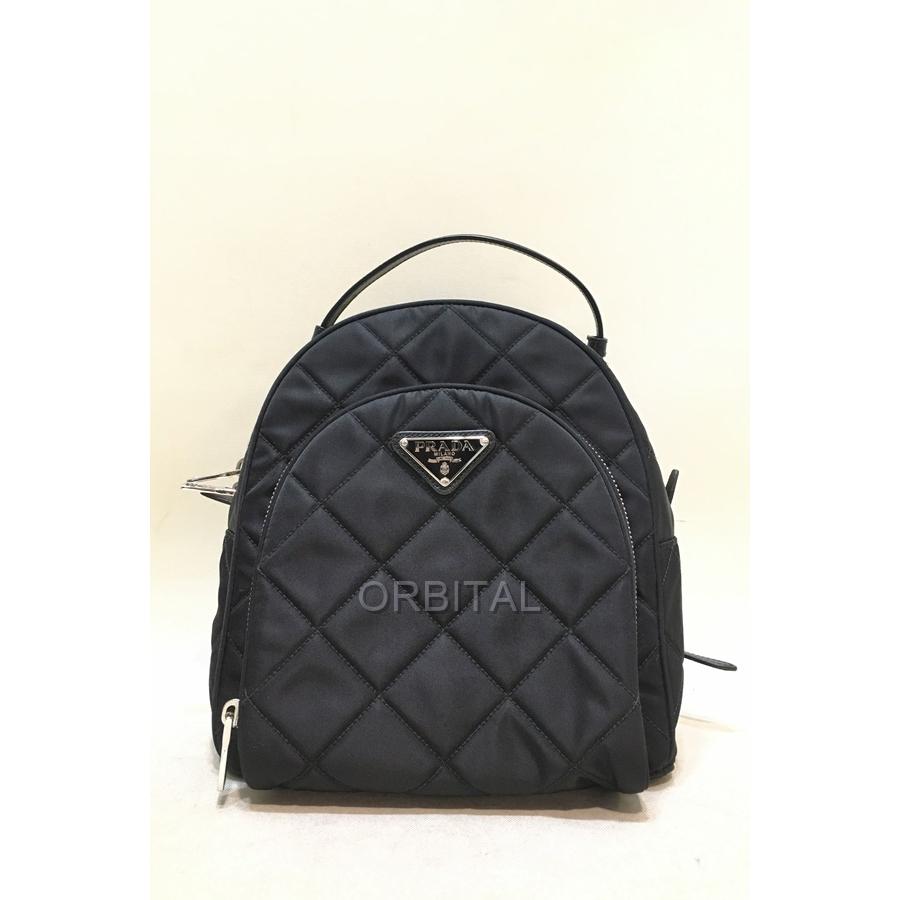 PRADA 経堂) プラダ 2021年購入 キルティングリュック ブラック PRADA 経堂) プラダ 2021年購入 キルティングリュック ブラック