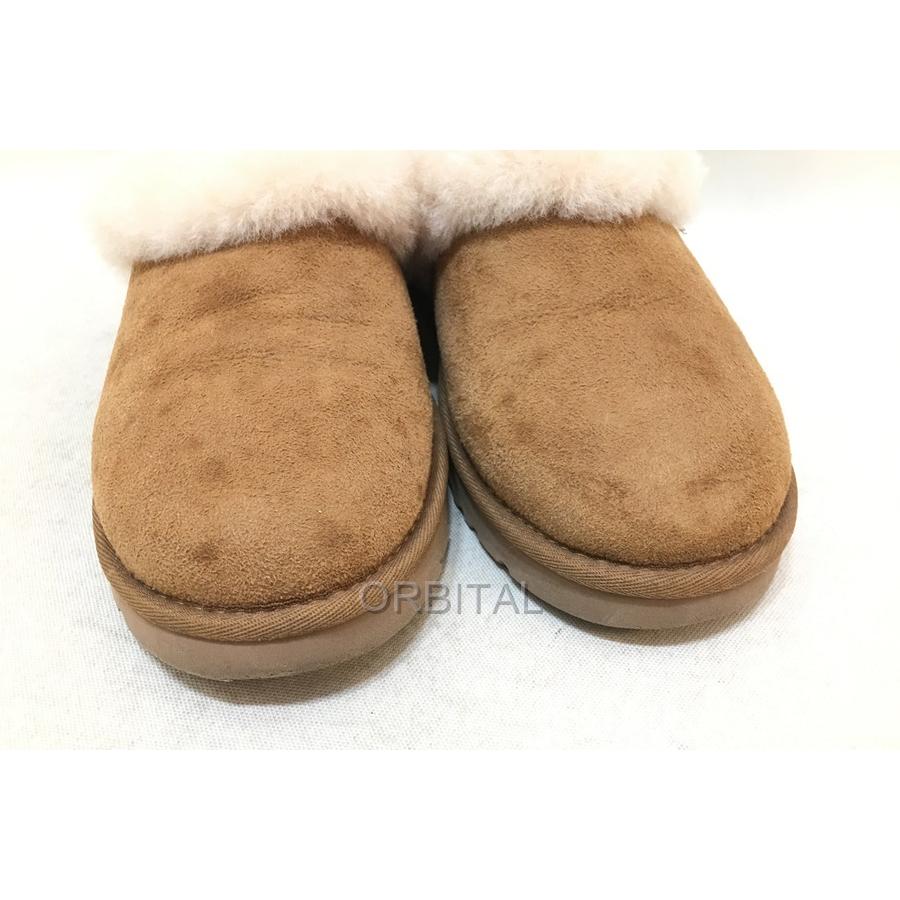 経堂) アグ UGG NITA ニタ ムートンスリッポン ボア レディース 24cm ブラウン 正規 靴 シューズ