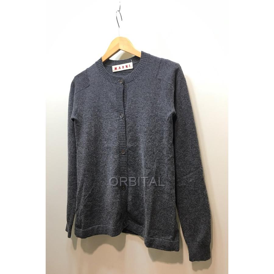 ブランド 経堂) マルニ MARNI カシミヤクルーネックカーディガン 
