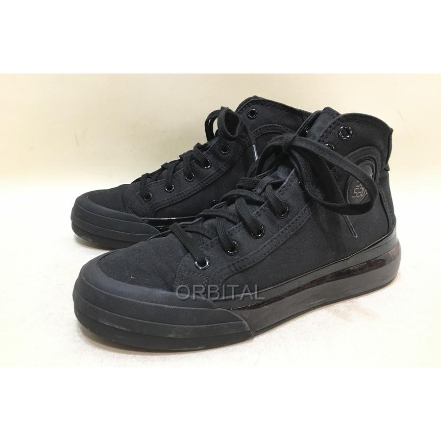 超人気 Shoes 中古 経堂 28 5cm位 43 メンズ ブラック キャンバスエアソールハイカットスニーカー スニーカー
