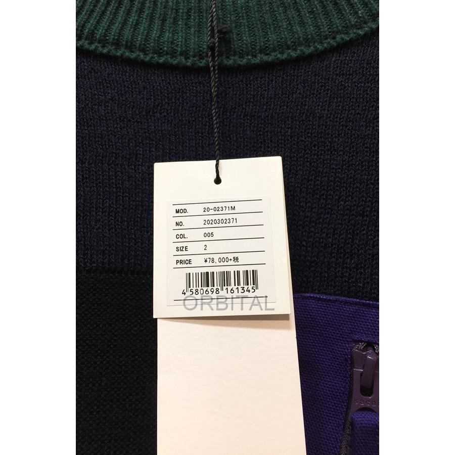 sacai 20aw ウールニットプルオーバー 02371M