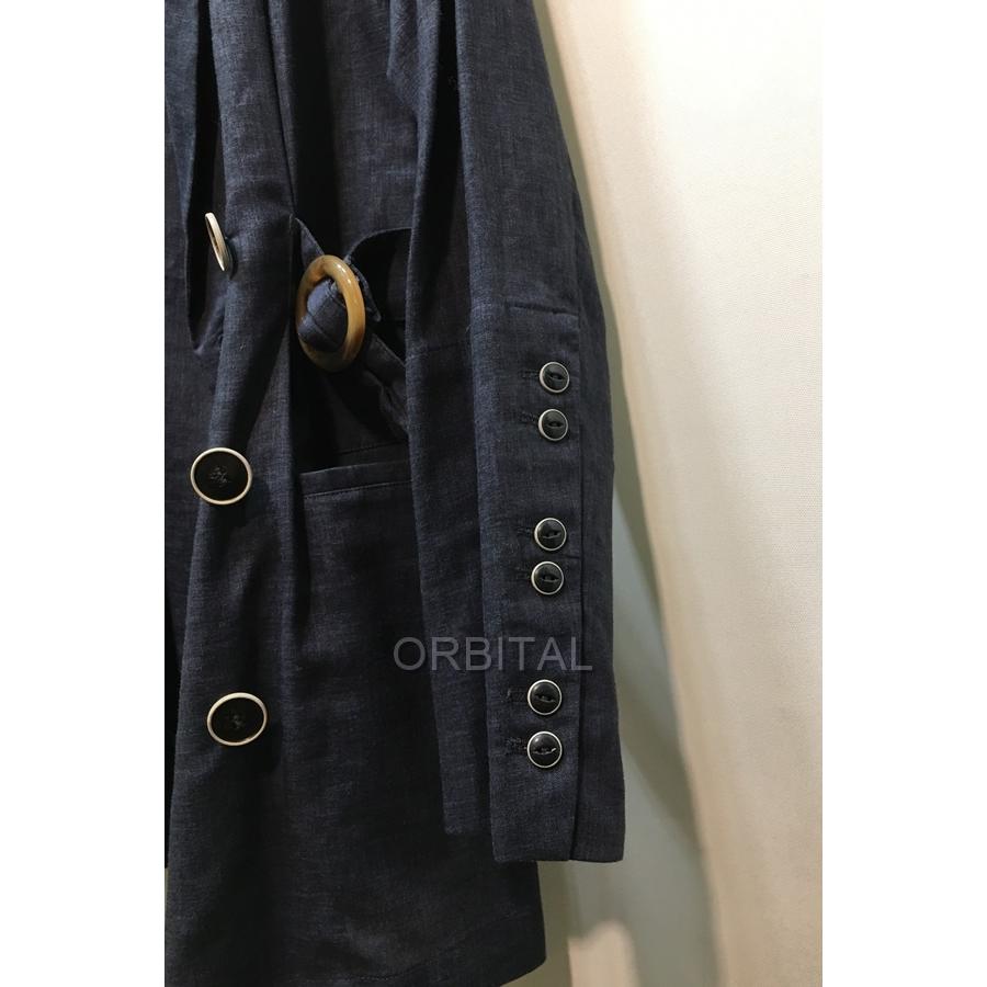 ブランド 経堂) Uhr ウーア 2019SS 未使用 リネンダブルブレスト 