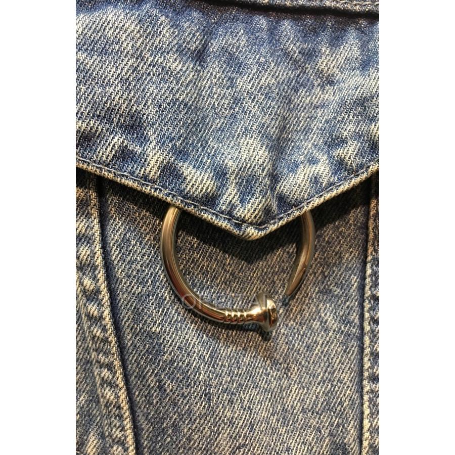 AMBUSH 経堂) アンブッシュ オーバーサイズ デニムジャケット 釘装飾 