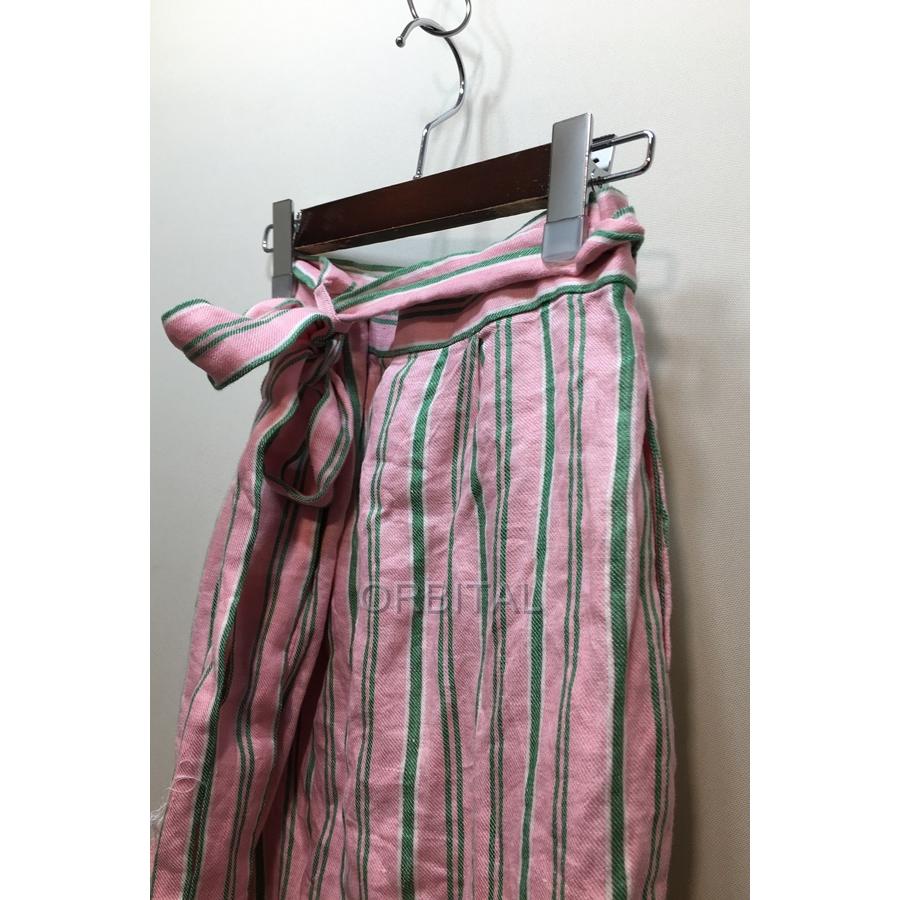 ブランド 経堂) MYLAN マイラン 18SSモデル ストライプラップスカート  