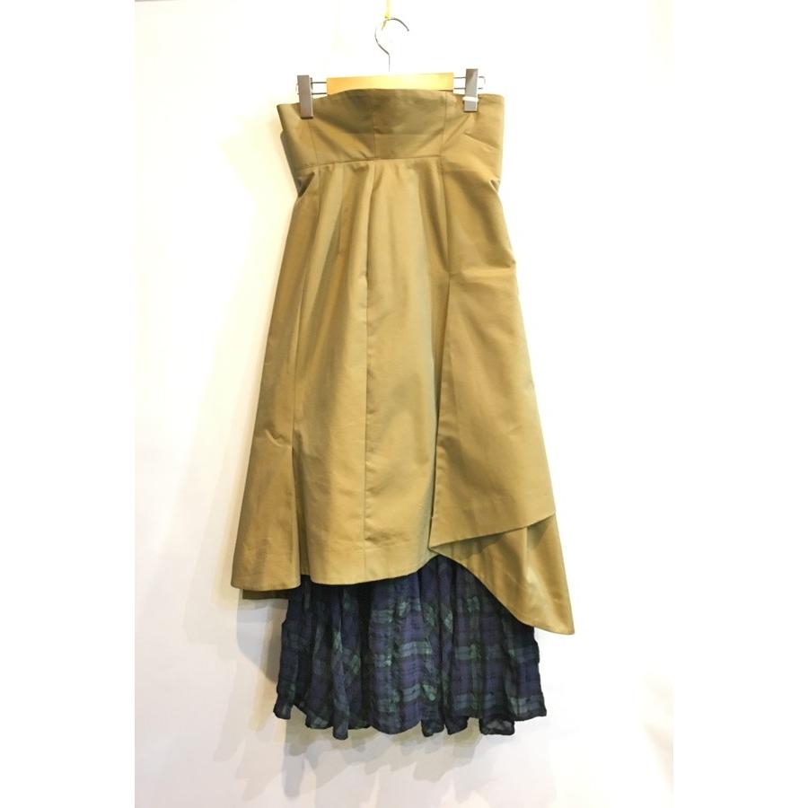 ENFOLD エンフォルド チェック レイアードスカート レディース M
