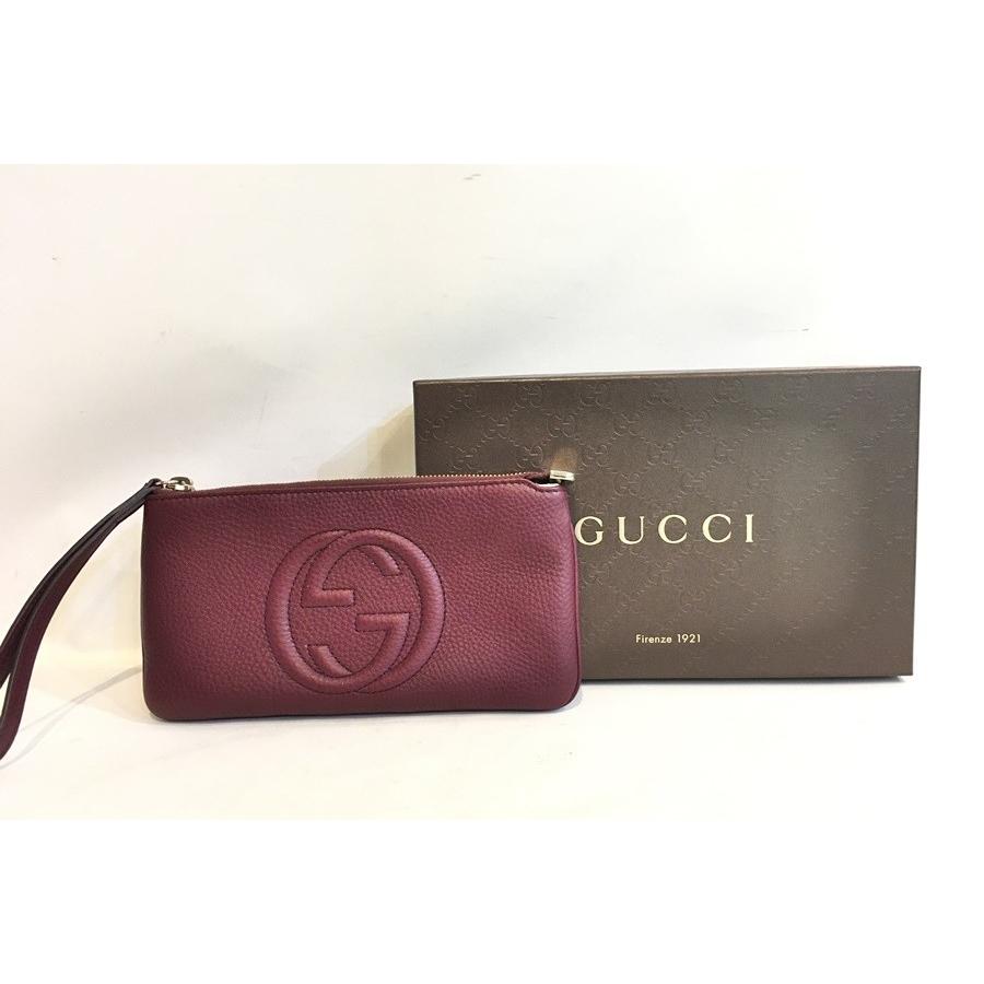 二子玉)グッチ GUCCI 未使用 レザー長財布 ソーホー リストレット 